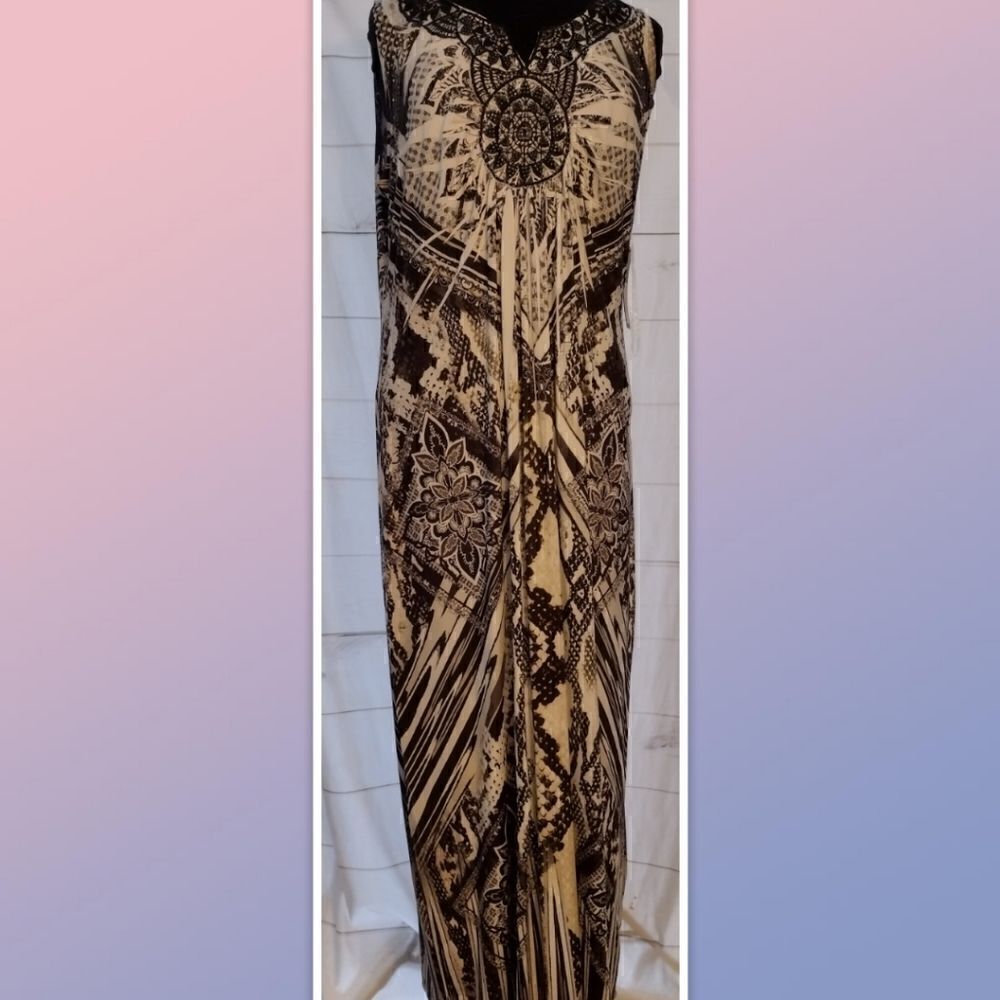 💕NWT APT. 9 SLEEVELESS SNAKE PRINT MAXI DRESS SIZE XL